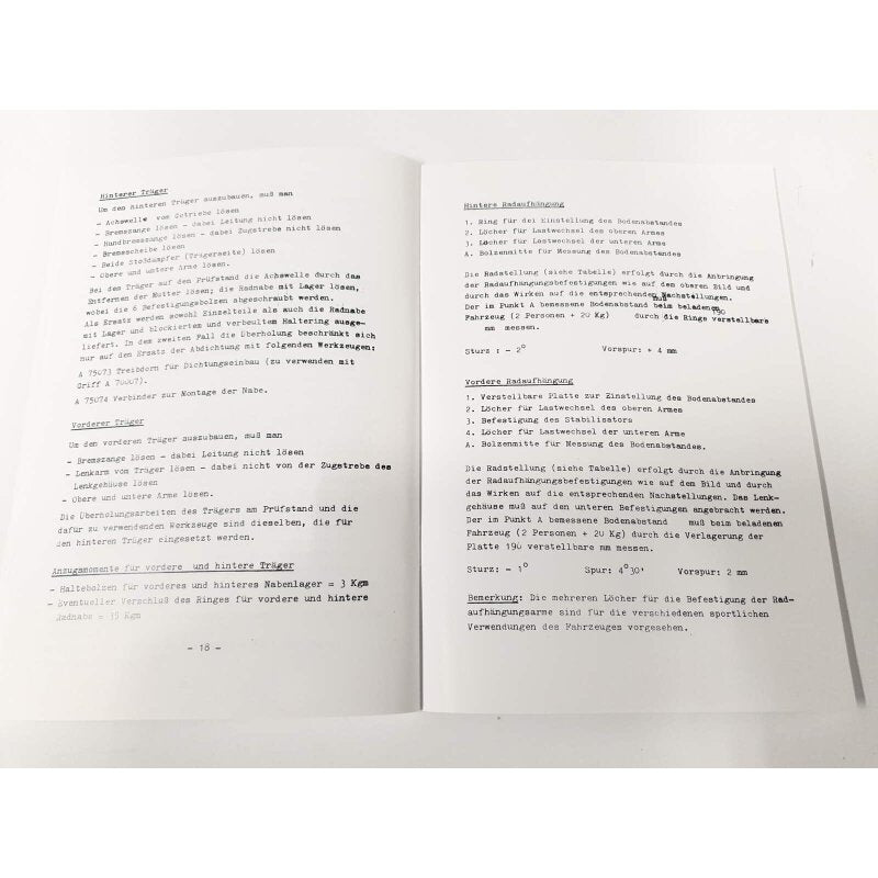 User manual / Technical data Lancia 037 Rally