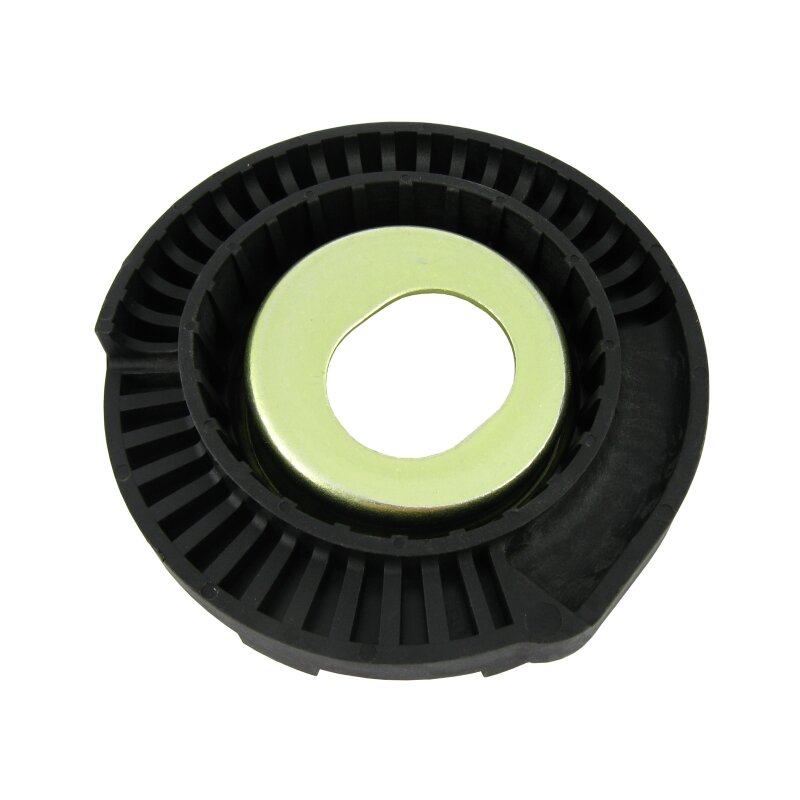 Strut bearing between spring and shock mount