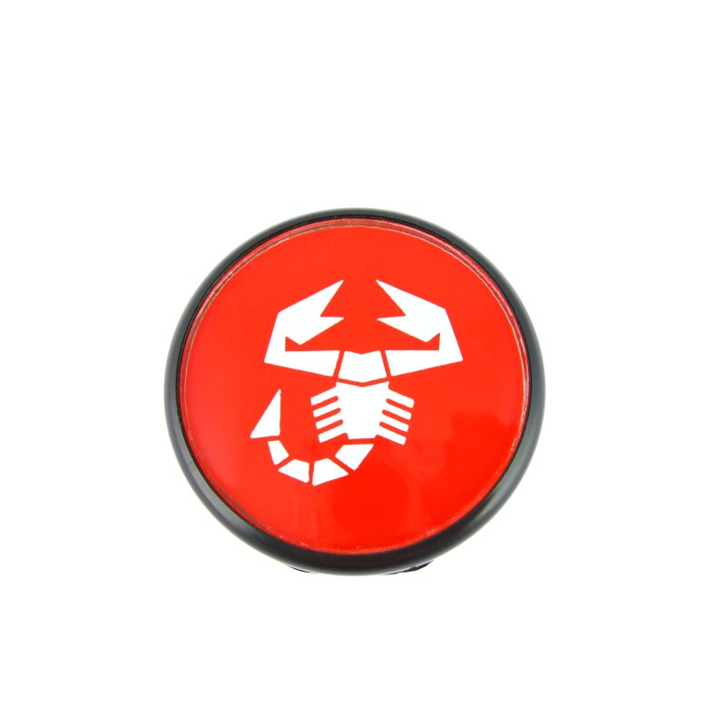 Wheel center cap ABARTH scorpion red