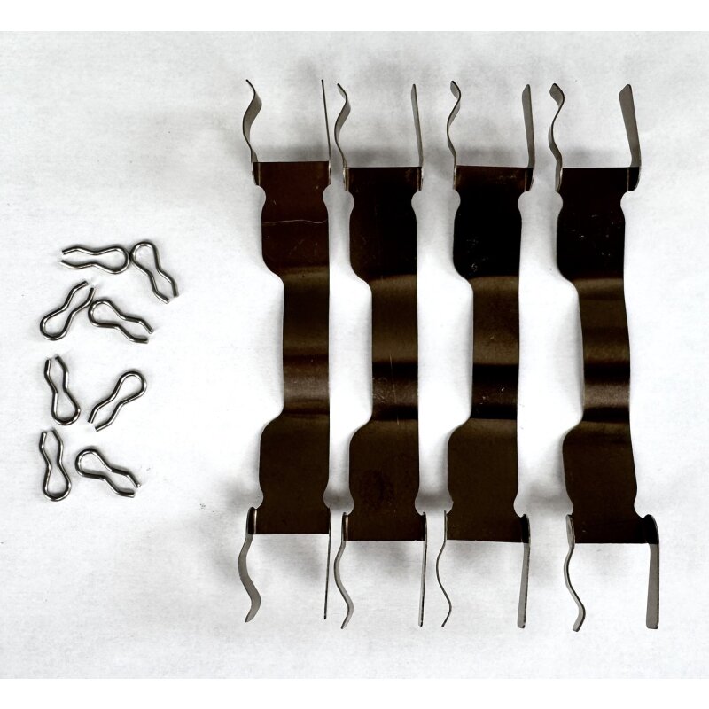 Set secure clips + clamping plate