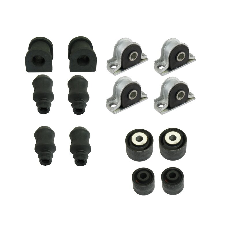 set suspension rubber parts for front and rear axle