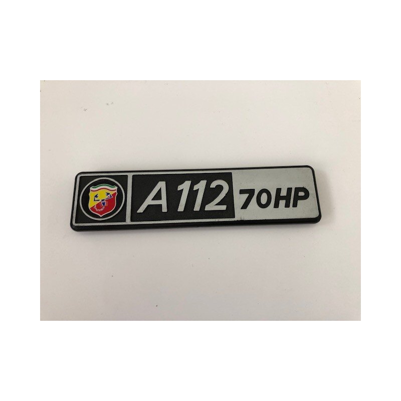 Rear A112 Abarth 70HP badge