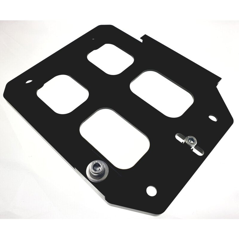 Aluminium battery support tray black anodized