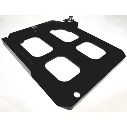 Aluminium battery support tray black anodized