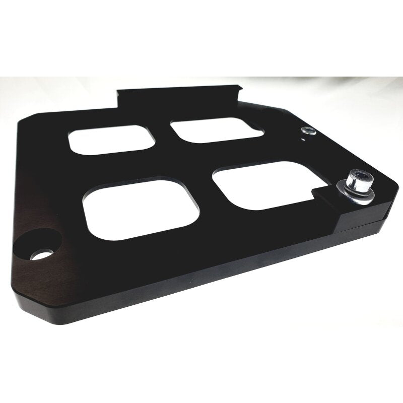 Aluminium battery support tray black anodized