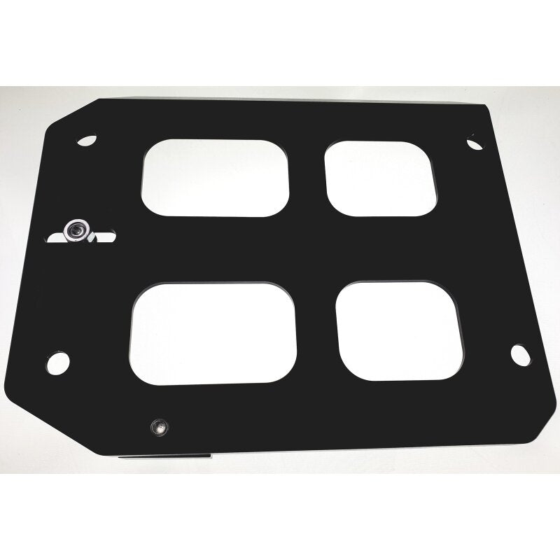 Aluminium battery support tray black anodized
