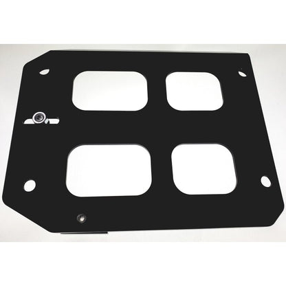 Aluminium battery support tray black anodized