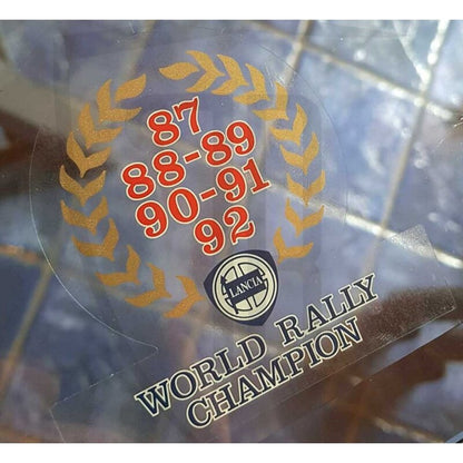 Rear window sticker World Rally Champion 87-92