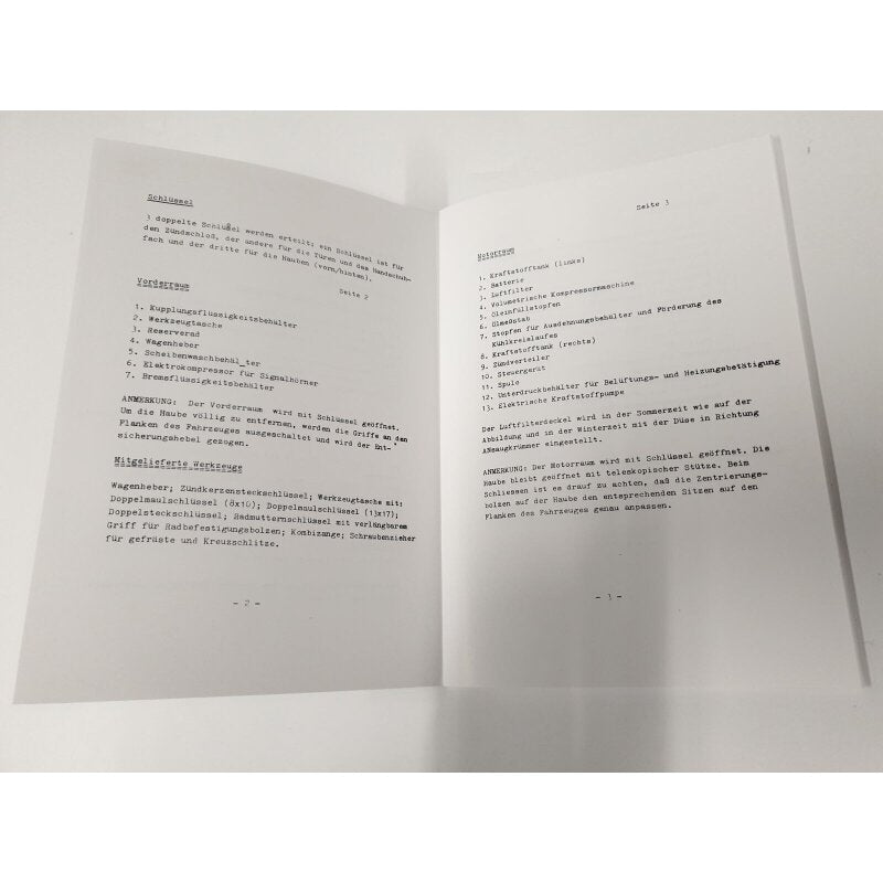 User manual / Technical data Lancia 037 Rally