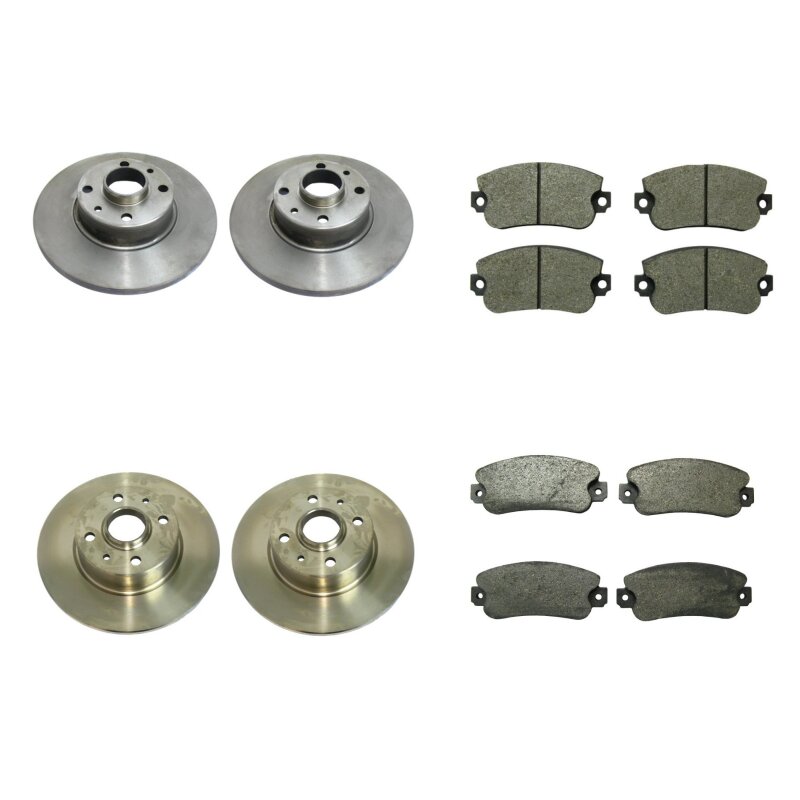 brake disc and brake pad set front and rear for Lancia Beta front + rear