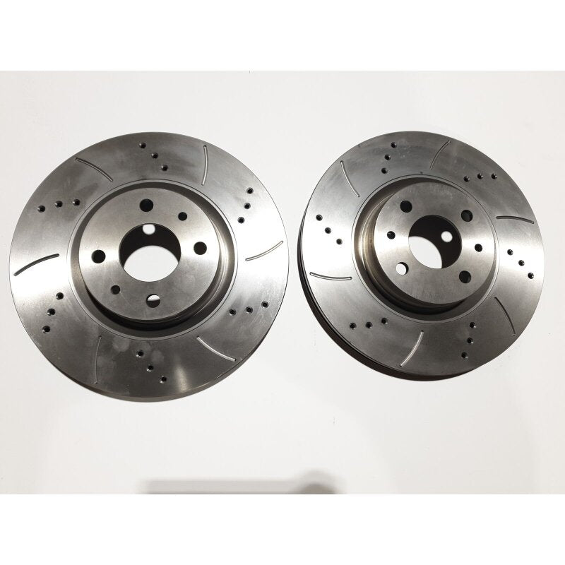 Front sports brake discs drilled & grooved Lancia Delta Integrale
