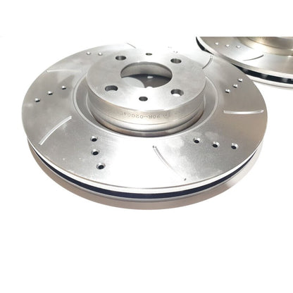 Front sports brake discs drilled & grooved Lancia Delta Integrale