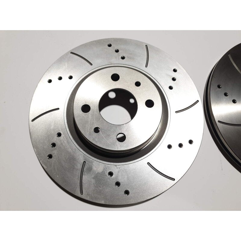 Front sports brake discs drilled & grooved Lancia Delta Integrale