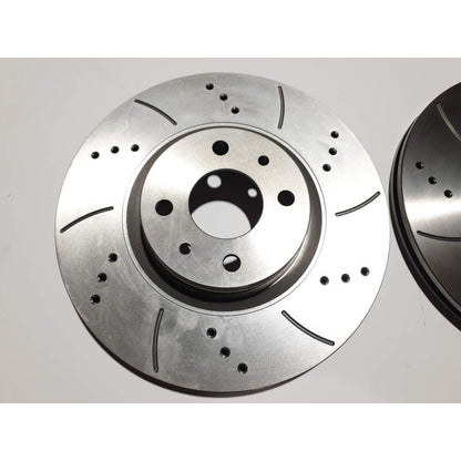 Front sports brake discs drilled & grooved Lancia Delta Integrale