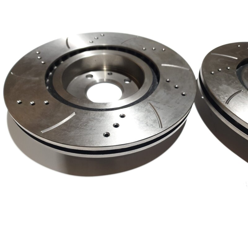 Front sports brake discs drilled & grooved Lancia Delta Integrale