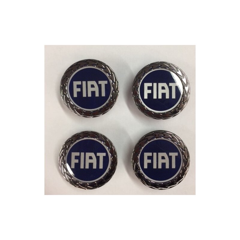 Wheel center cap set barchetta FIAT blue silver