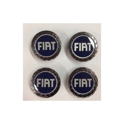 Wheel center cap set barchetta FIAT blue silver