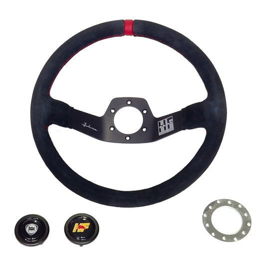 HF Steering Wheel Suede 2 Spokes 350 mm for Lancia Fulvia