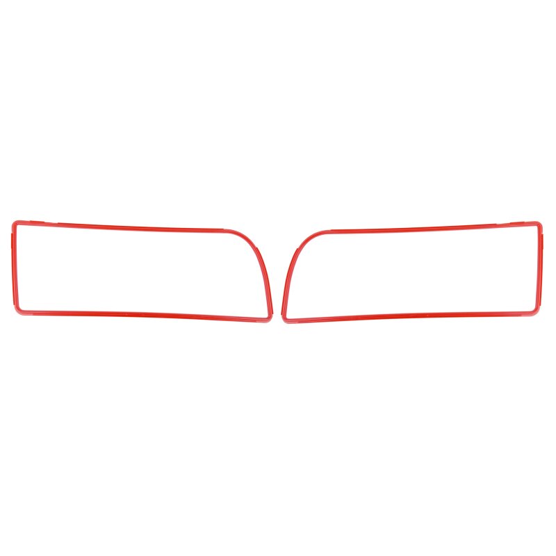 radiator grill red molding set