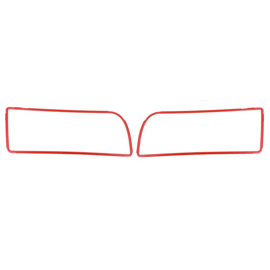 radiator grill red molding set