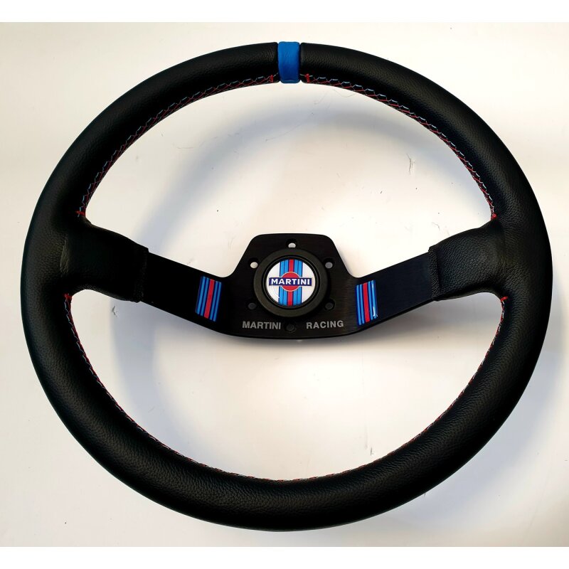 Martini Racing steering wheel leather 2 spokes 350 mm