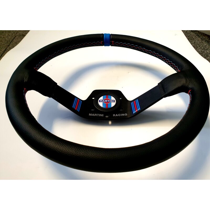 Martini Racing steering wheel leather 2 spokes 350 mm