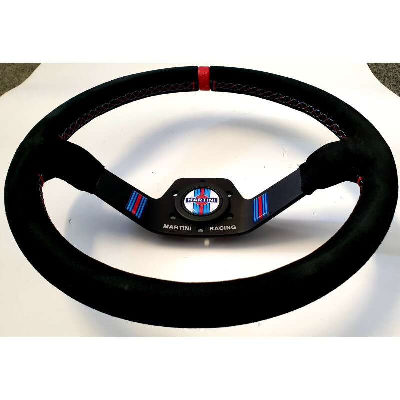 Martini Racing steering wheel suede 2 spokes 350 mm