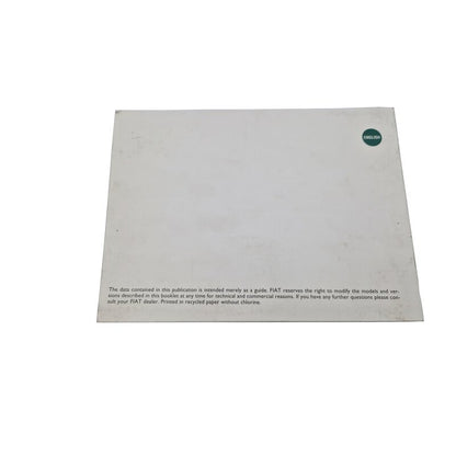 Original owner's manual for Fiat Barchetta