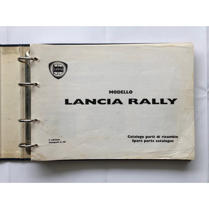 Originaö Parts book Rally 037