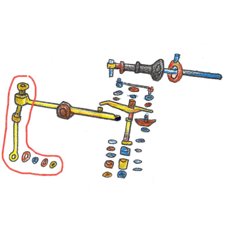 Shift linkage bottom Beta coupe / spyder / HPE