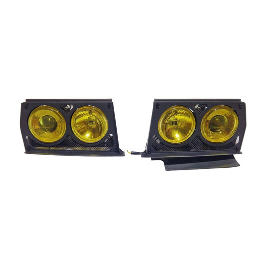 Headlight set complete right + left yellow EVOLUZIONE