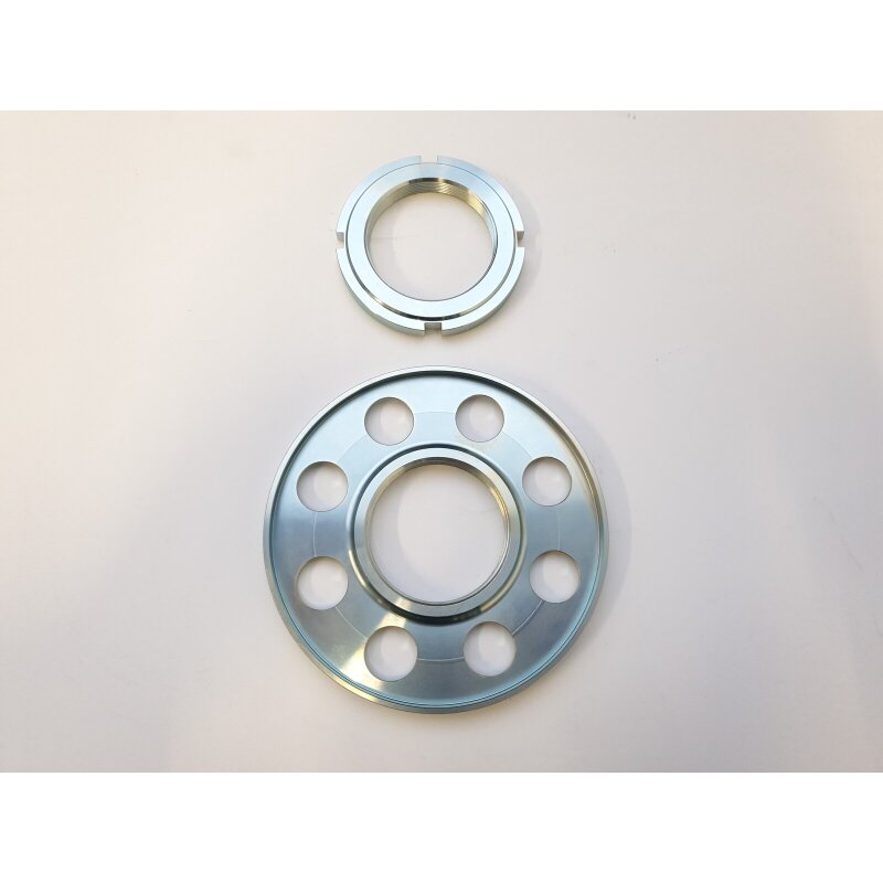 Set of spring plates & lock nuts for rear shock absorber housing Stratos