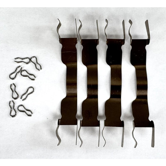 Set secure clips + clamping plate
