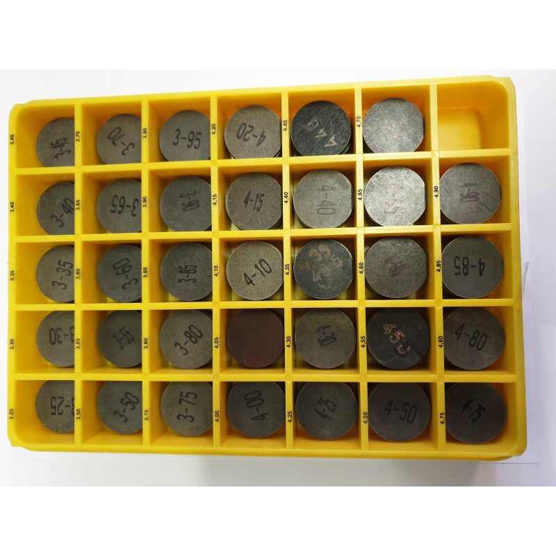Valves adjustment plates / shims set 136 pieces