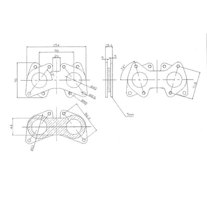 Carburetor rubber support set Fiat Ritmo ABARTH130 TC