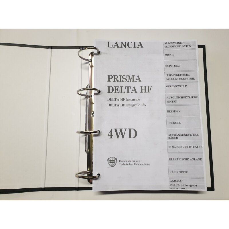 Workshop manual part 1 - Lancia Delta Integrale 4WD 8V 16V