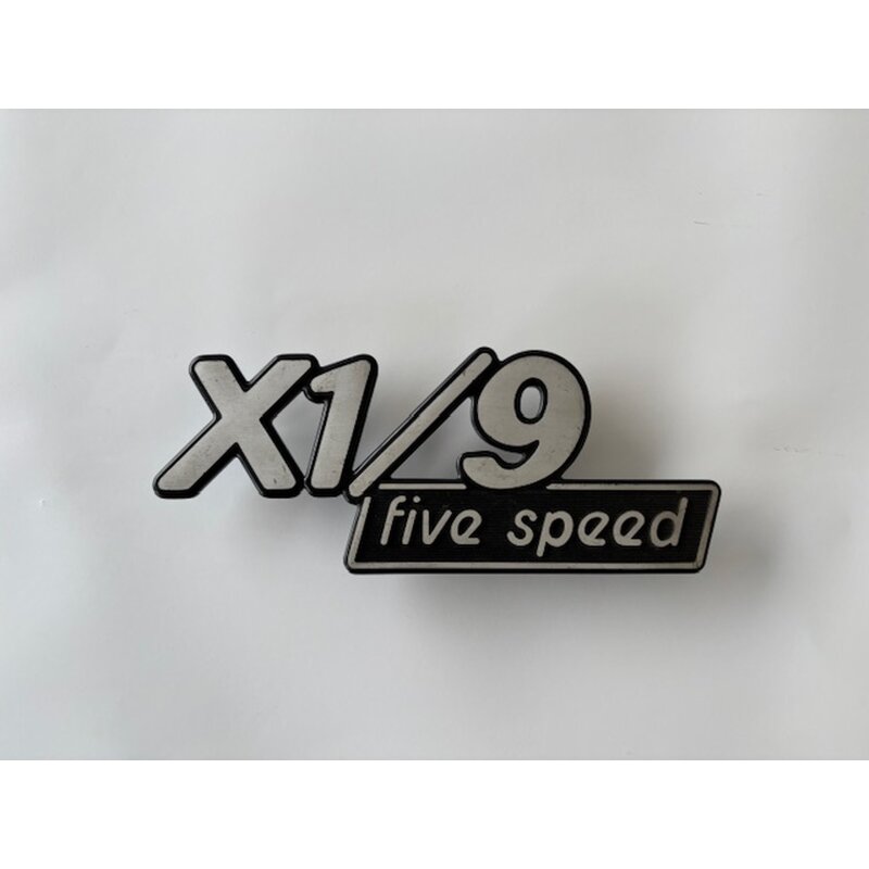 Rear Type plate "X1/9 five speed"
