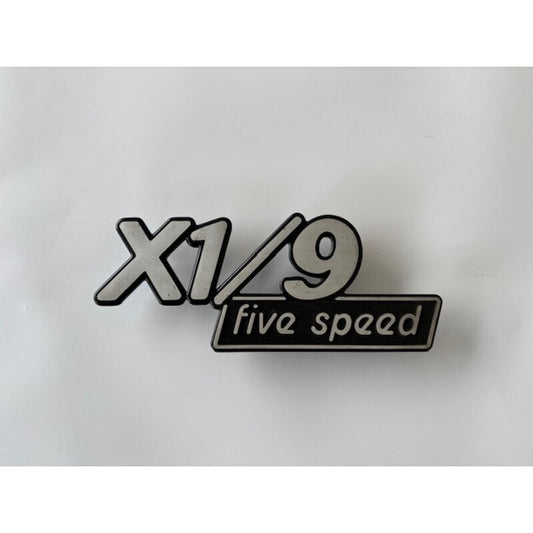 Rear Type plate "X1/9 five speed"